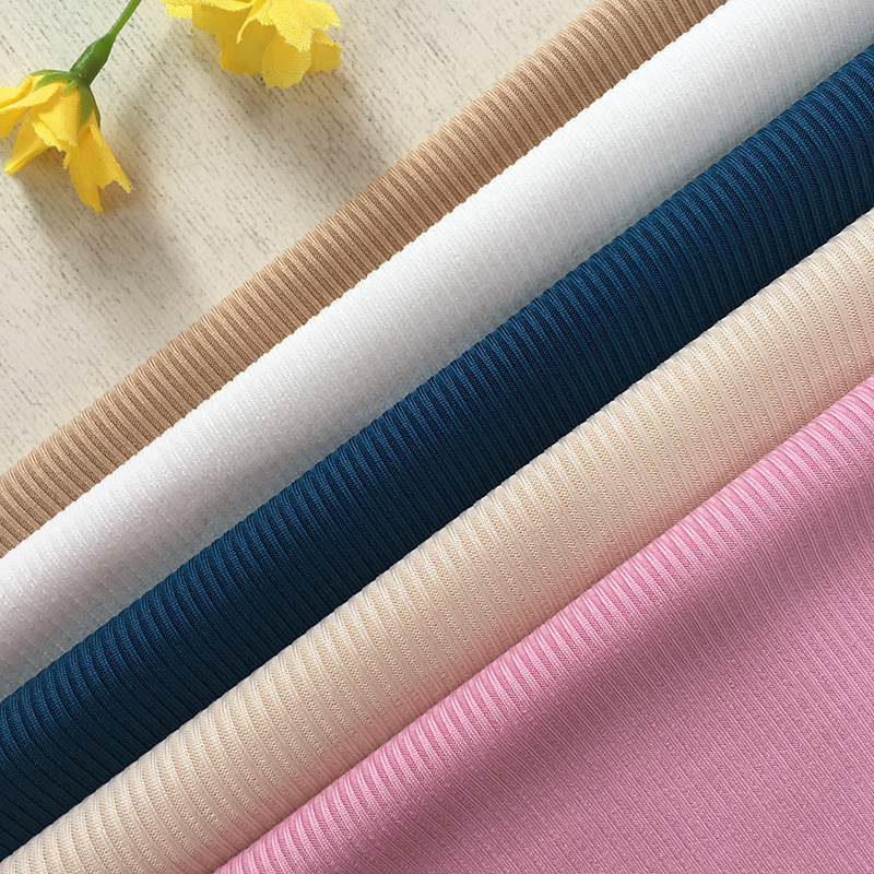 200g imitation brocade circular knitting ribbed fabric, 2x2 ice silk ribbed fabric, customizable digital printing and embossing fabric, polyester.