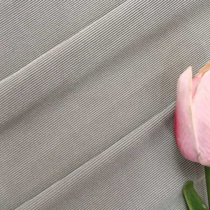 250 grams polyester 1×1 round machine ribbed plain weave customizable fabric for summer wear short-sleeved T-shirts with high elasticity and soft feel