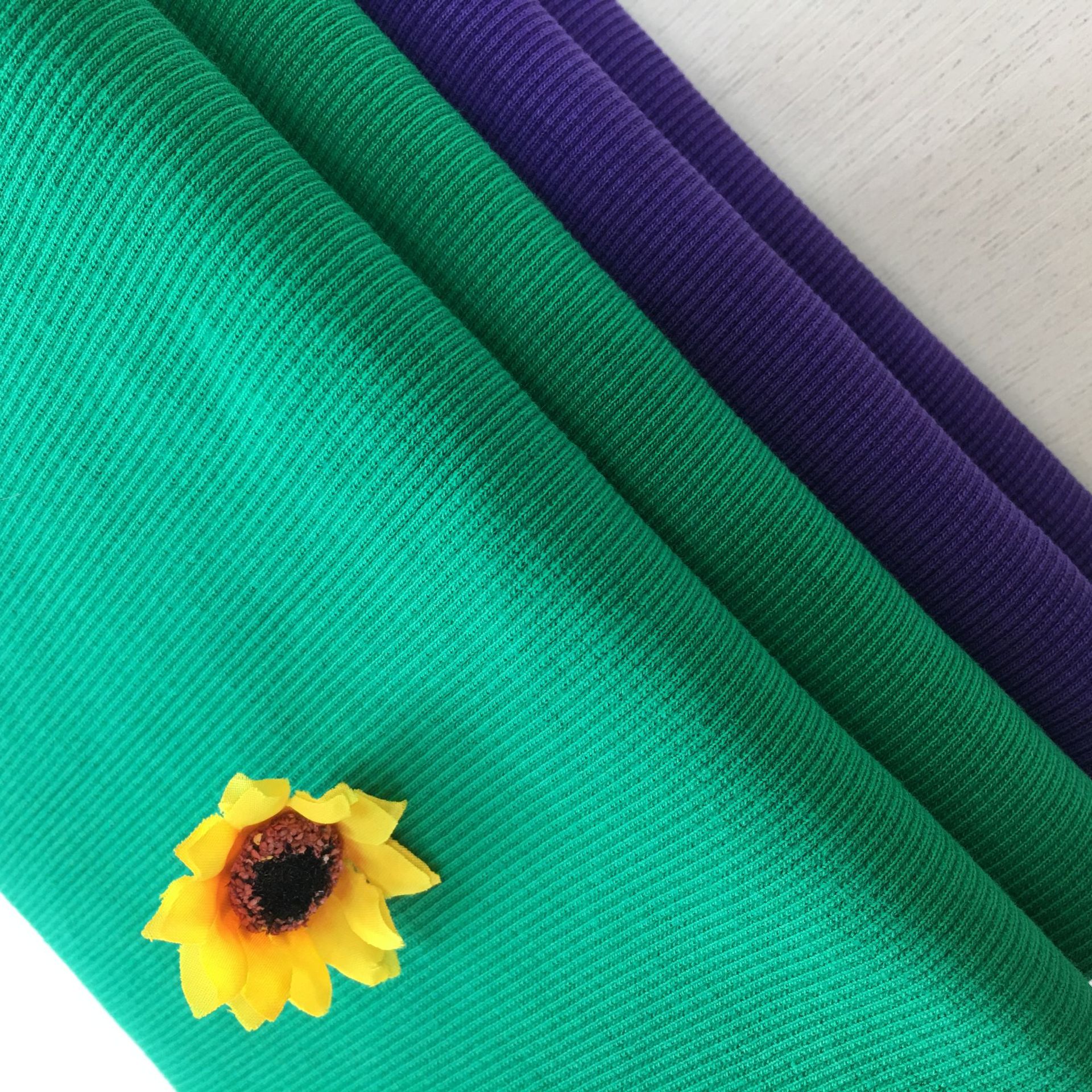 420 grams of high-stretch all-cotton 2X2 thick winter and autumn ribbed fabric for women's pullover knit double-sided elastic clothing material - high elasticity and thick texture