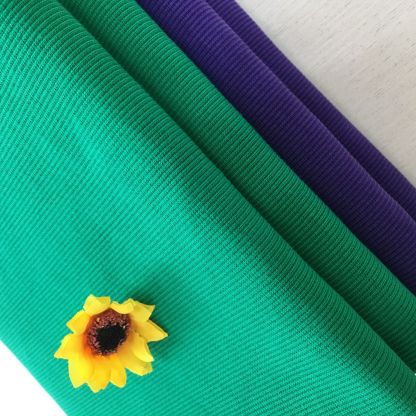 420 grams of high-stretch all-cotton 2X2 thick winter and autumn ribbed fabric for women's pullover knit double-sided elastic clothing material - high elasticity and thick texture