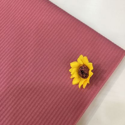 310g 5x4 Ribbed Polyester Knit Fabric, suitable for clothing, shoes, hats, DIY projects, and women's base layer garments. Wholesale available.