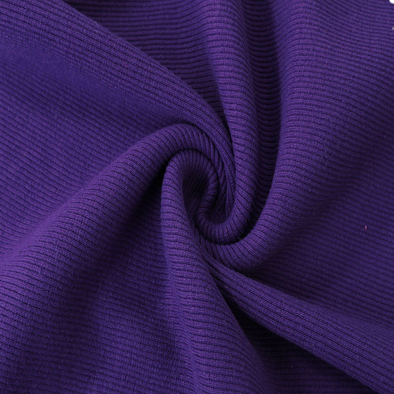 2x2 Ribbed Fabric, 280gsm, for Spring/Summer Shirts and Short-Sleeve Garments, Wholesale, 100% Polyester Knitted Breathable Rib Fabric