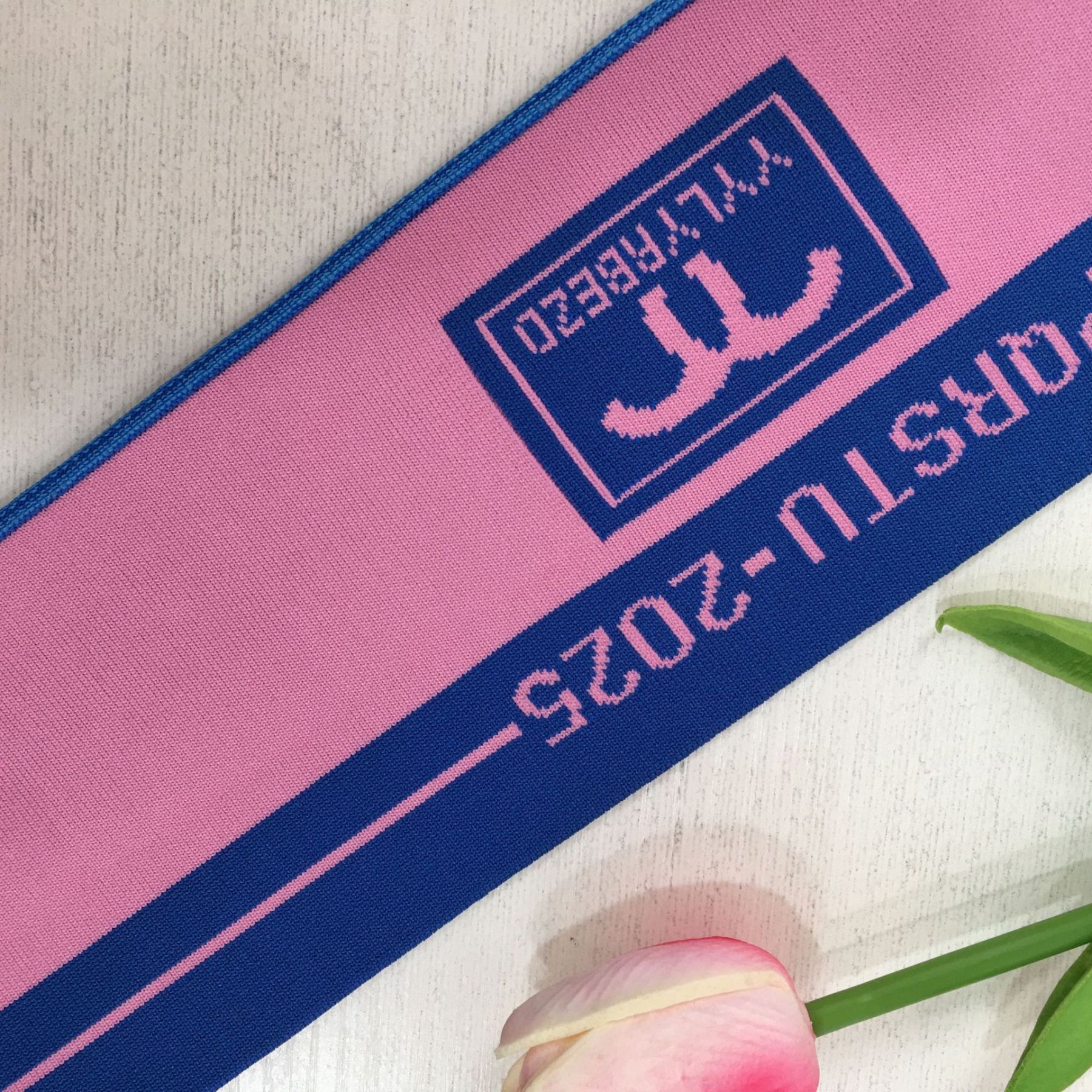 Custom-made 1x1 jacquard nylon fabric for waistbands, hems, cuffs, and ribbed trim, in a fresh and minimalist style.