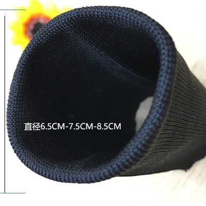 In-stock plain weave ribbed stretch polyester seamless sleeve covers, ribbed fabric for cuffs, necklines, and trouser hems, knitted fabric accessories.