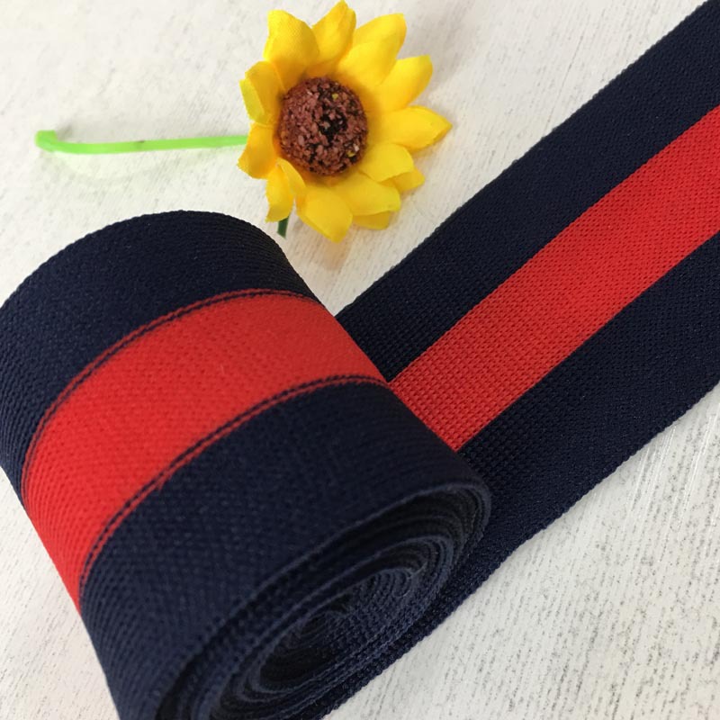 Custom-made plain weave nylon ribbed webbing lace for clothing, collars, cuffs, and DIY projects. High elasticity and breathable.