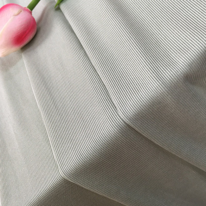 250 grams polyester 1×1 round machine ribbed plain weave customizable fabric for summer wear short-sleeved T-shirts with high elasticity and soft feel