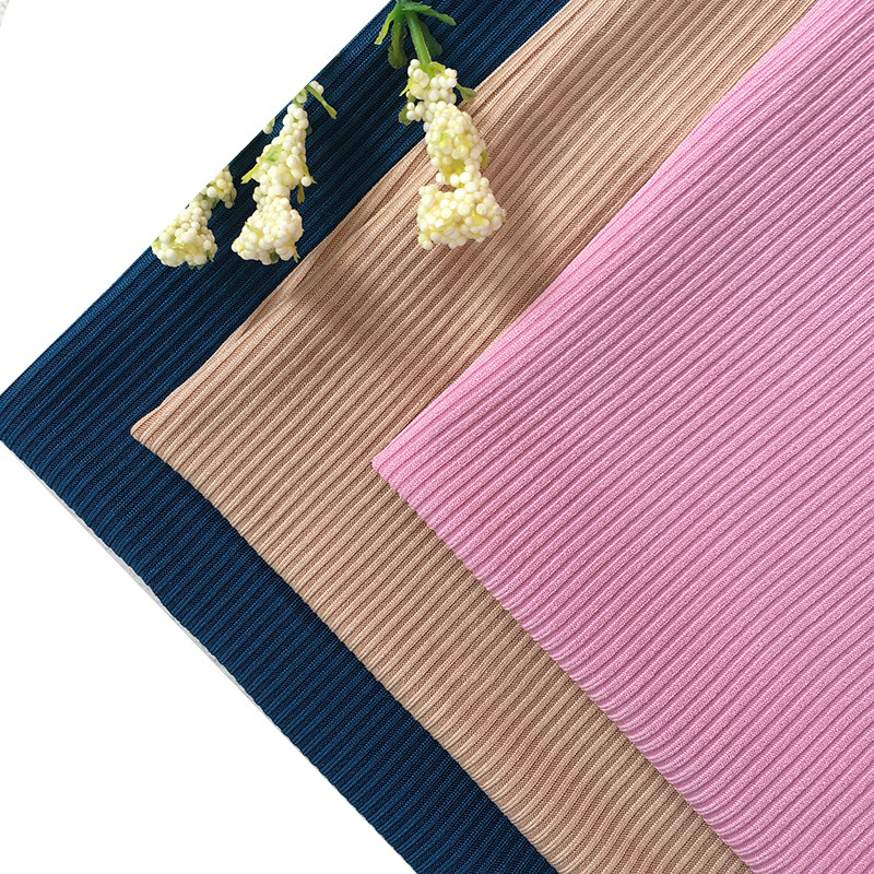 200g imitation brocade circular knitting ribbed fabric, 2x2 ice silk ribbed fabric, customizable digital printing and embossing fabric, polyester.