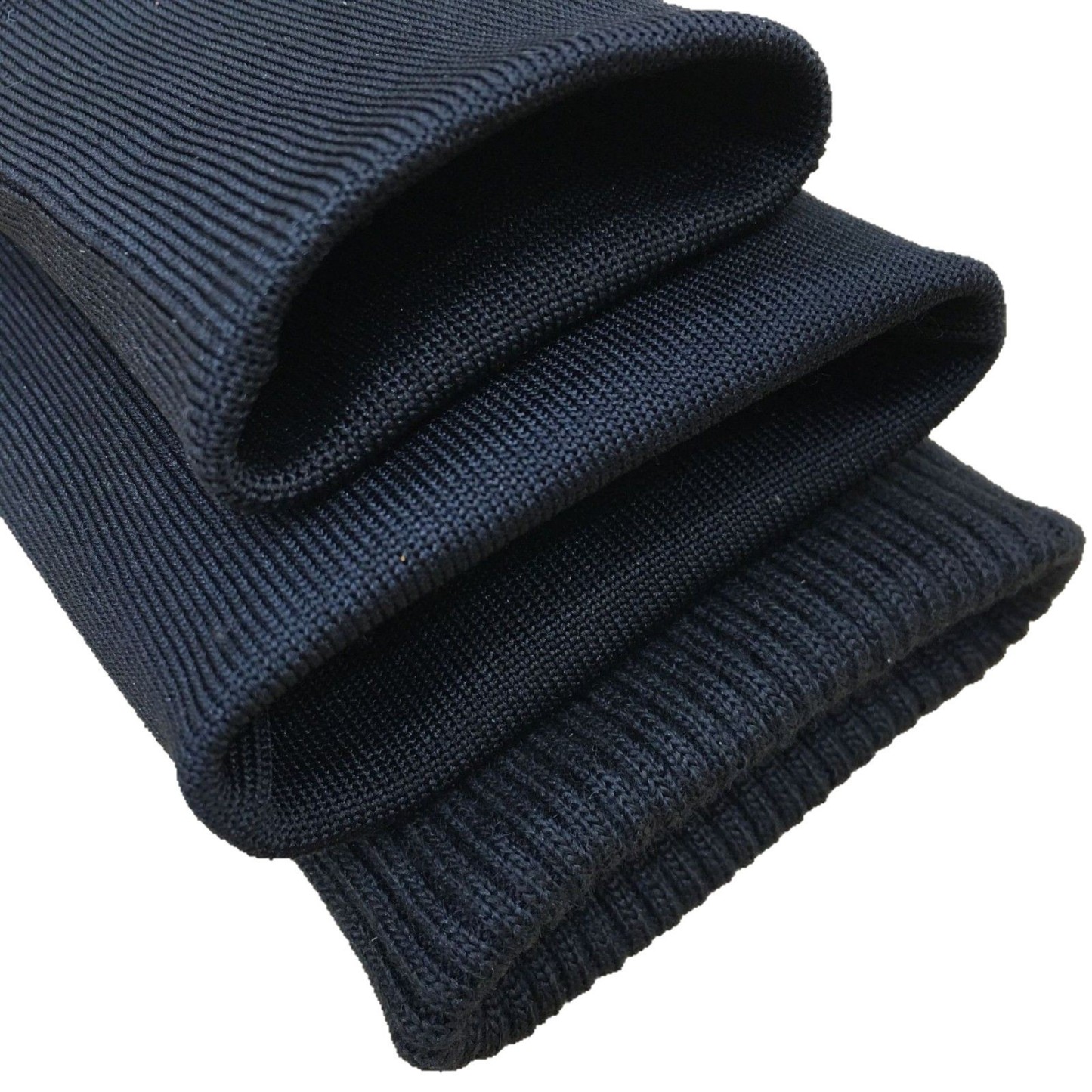 In-stock plain weave ribbed stretch polyester seamless sleeve covers, ribbed fabric for cuffs, necklines, and trouser hems, knitted fabric accessories.