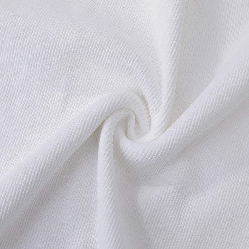2x2 Ribbed Fabric, 280gsm, for Spring/Summer Shirts and Short-Sleeve Garments, Wholesale, 100% Polyester Knitted Breathable Rib Fabric