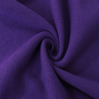 2x2 Ribbed Fabric, 280gsm, for Spring/Summer Shirts and Short-Sleeve Garments, Wholesale, 100% Polyester Knitted Breathable Rib Fabric