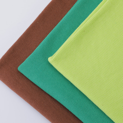 380g 2x2 ribbed polyester-cotton fabric, available in Guangzhou, for sweatshirt hem, cuffs, and collar knit fabric.