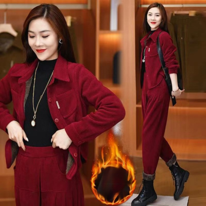 SL- spodnie dresowe z podwójną warstwą polaru w zestawie (Polish-Chinese translation