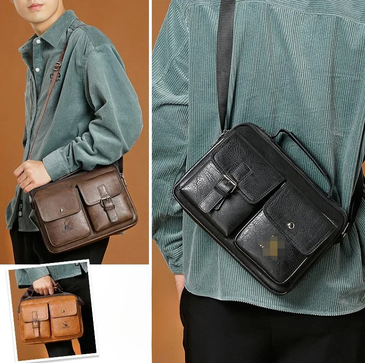 Vízszintes férfi alkalmi válltáska