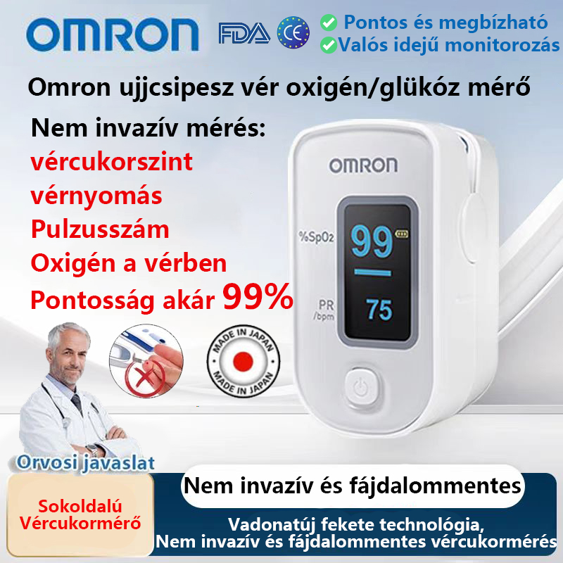 Omron és non-invazív hordozható glükométerek