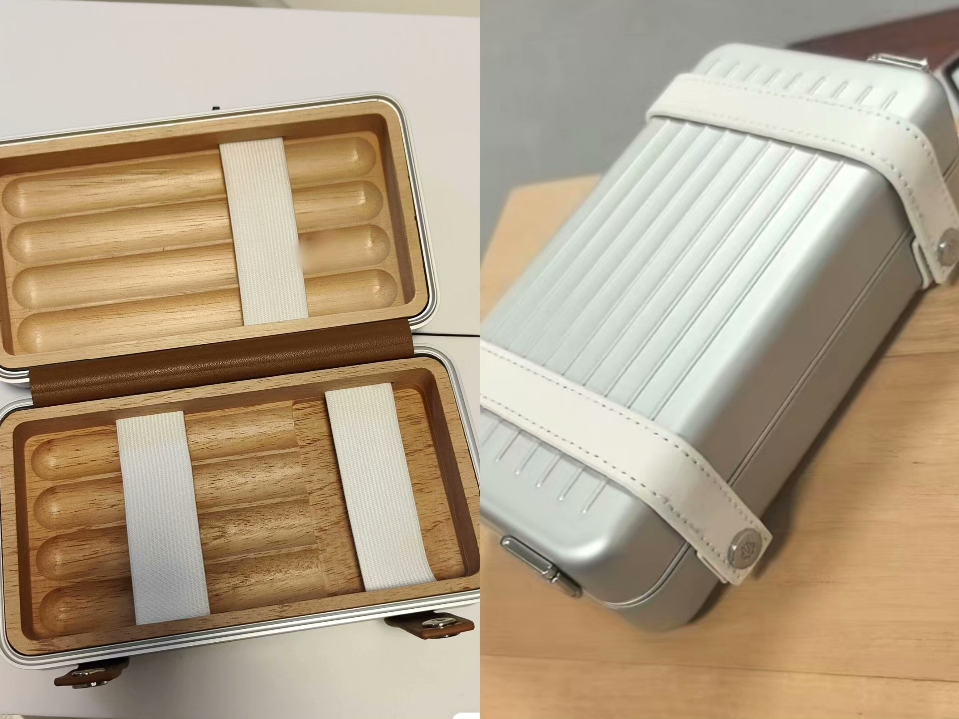 Luxury Cigar Travel Case – No Hygrometer RIMOWA Style Portable Box (Pre-Order, Partial Styles Ship in 30 Days)