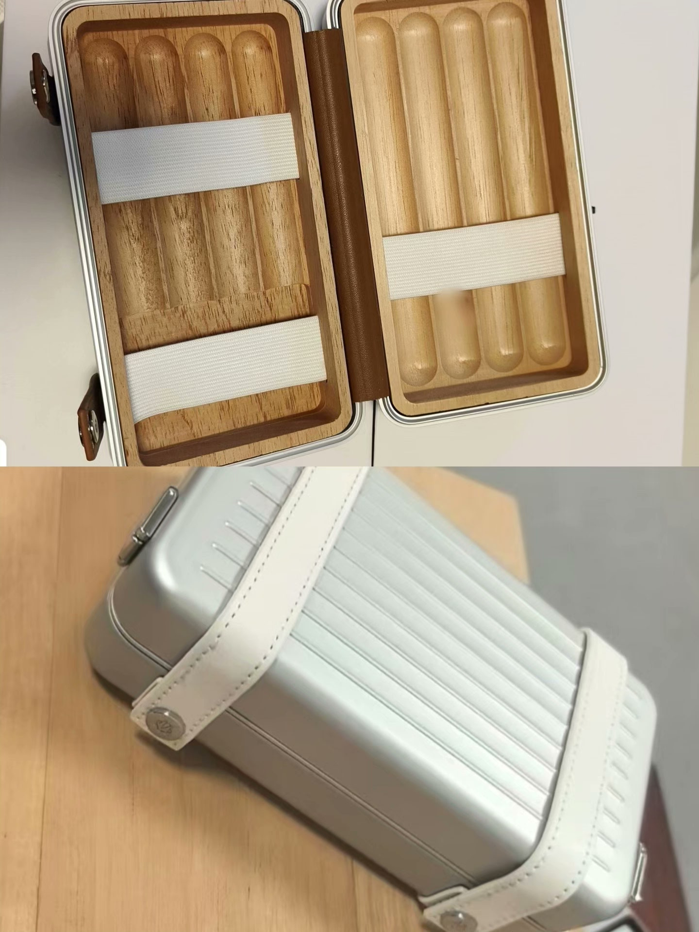 Luxury Cigar Travel Case – No Hygrometer RIMOWA Style Portable Box (Pre-Order, Partial Styles Ship in 30 Days)