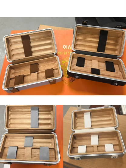 Luxury Cigar Travel Case – No Hygrometer RIMOWA Style Portable Box (Pre-Order, Partial Styles Ship in 30 Days)