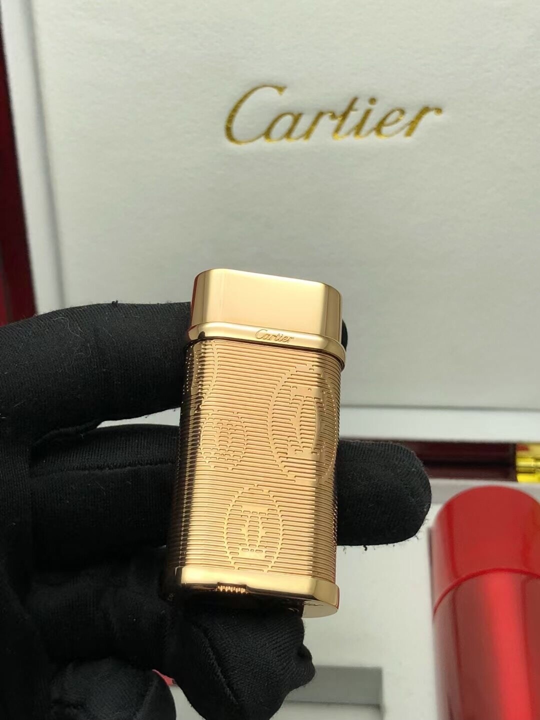 Cartier Lighter Gold Monogram Engraved Edition