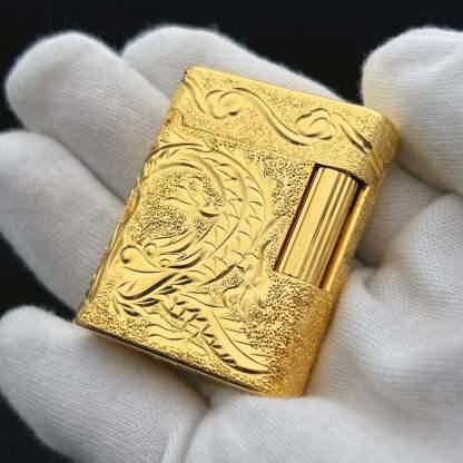 ST Dupont L1 Small Size Gold Dragon & Phoenix Prosperity Edition Lighter With Gift Box