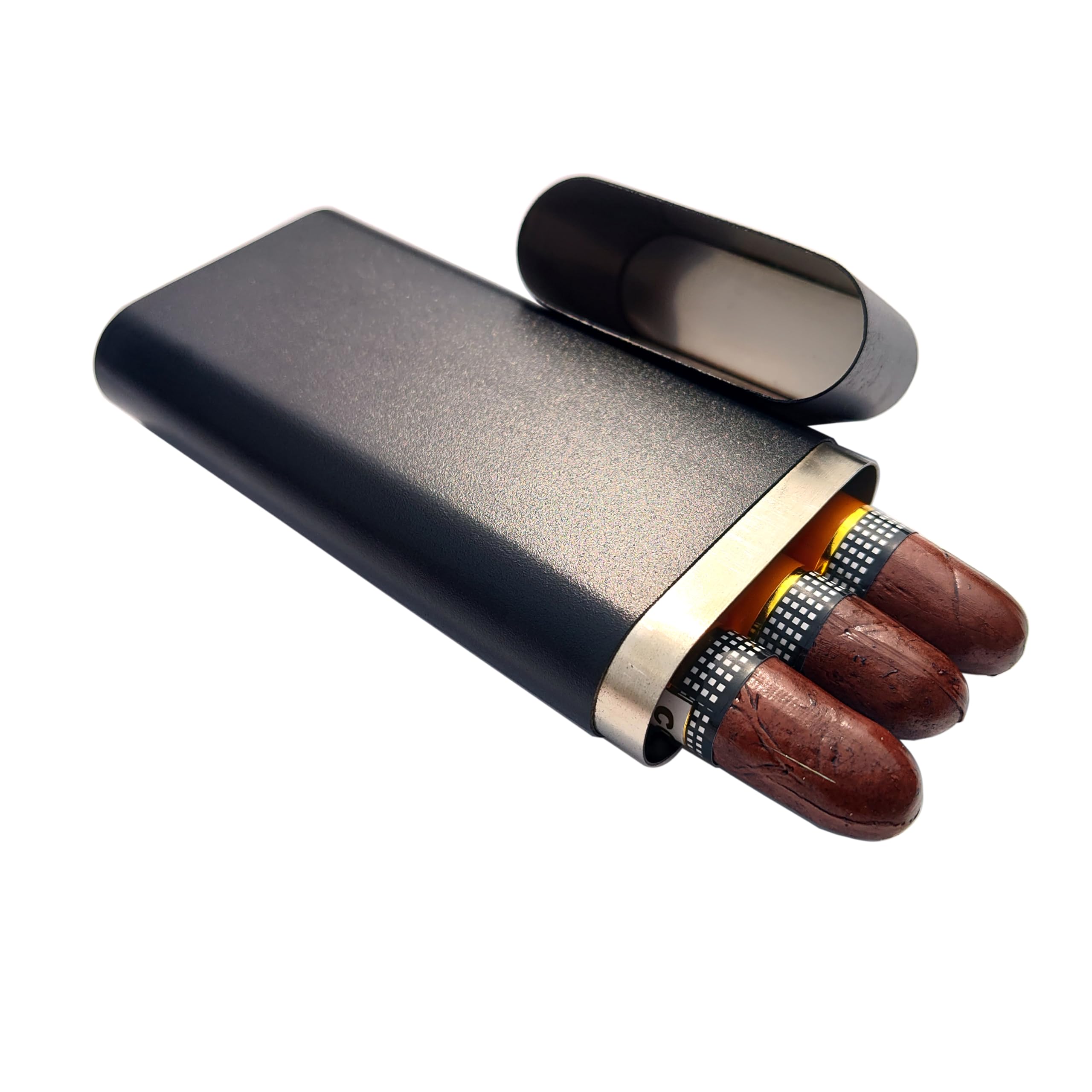 Stainless Steel 3-Finger Cigar Case