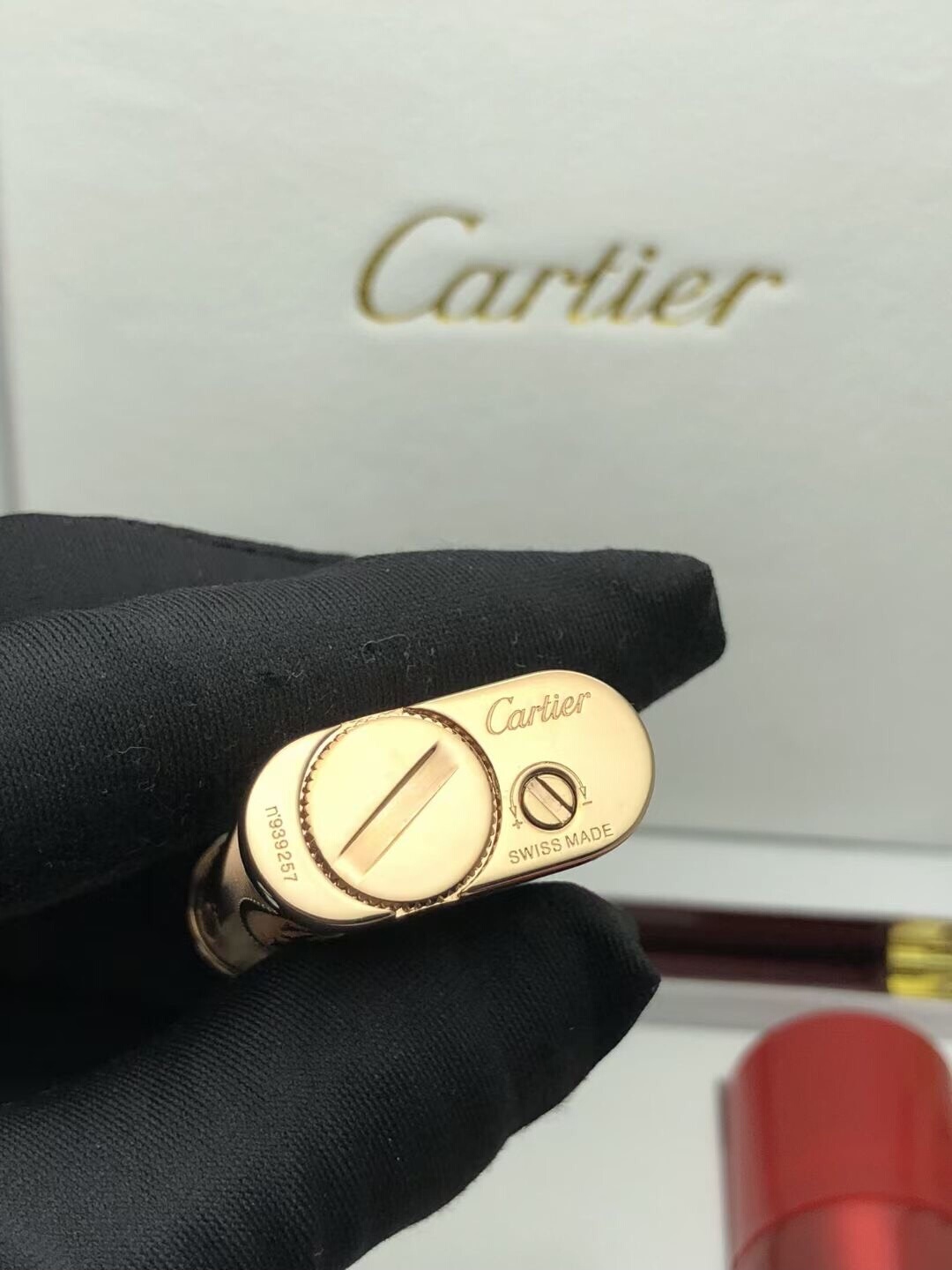 Cartier Lighter Gold Monogram Engraved Edition
