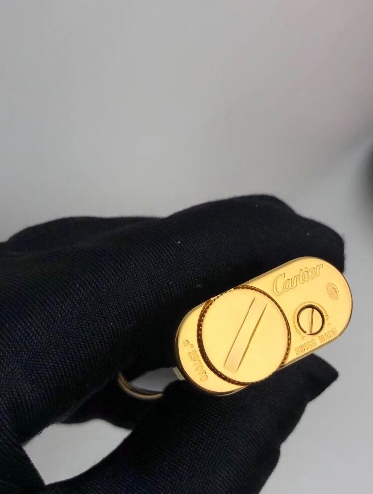 Cartier Lighter Deep Black Lacquer with Gold Dust Sparkle Edition