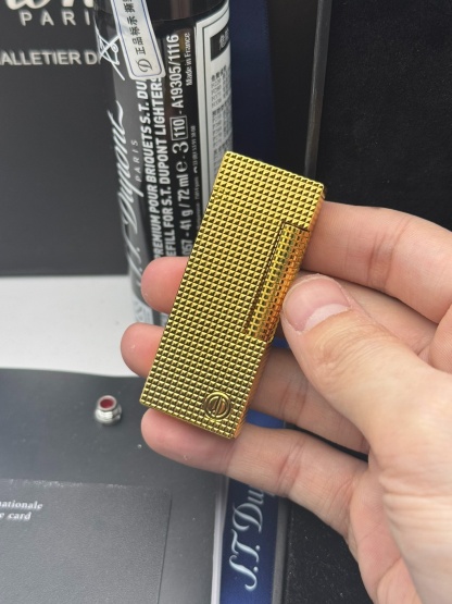 Dunhill Lighter Paris Stud Gold Diagonal Flame Lighter