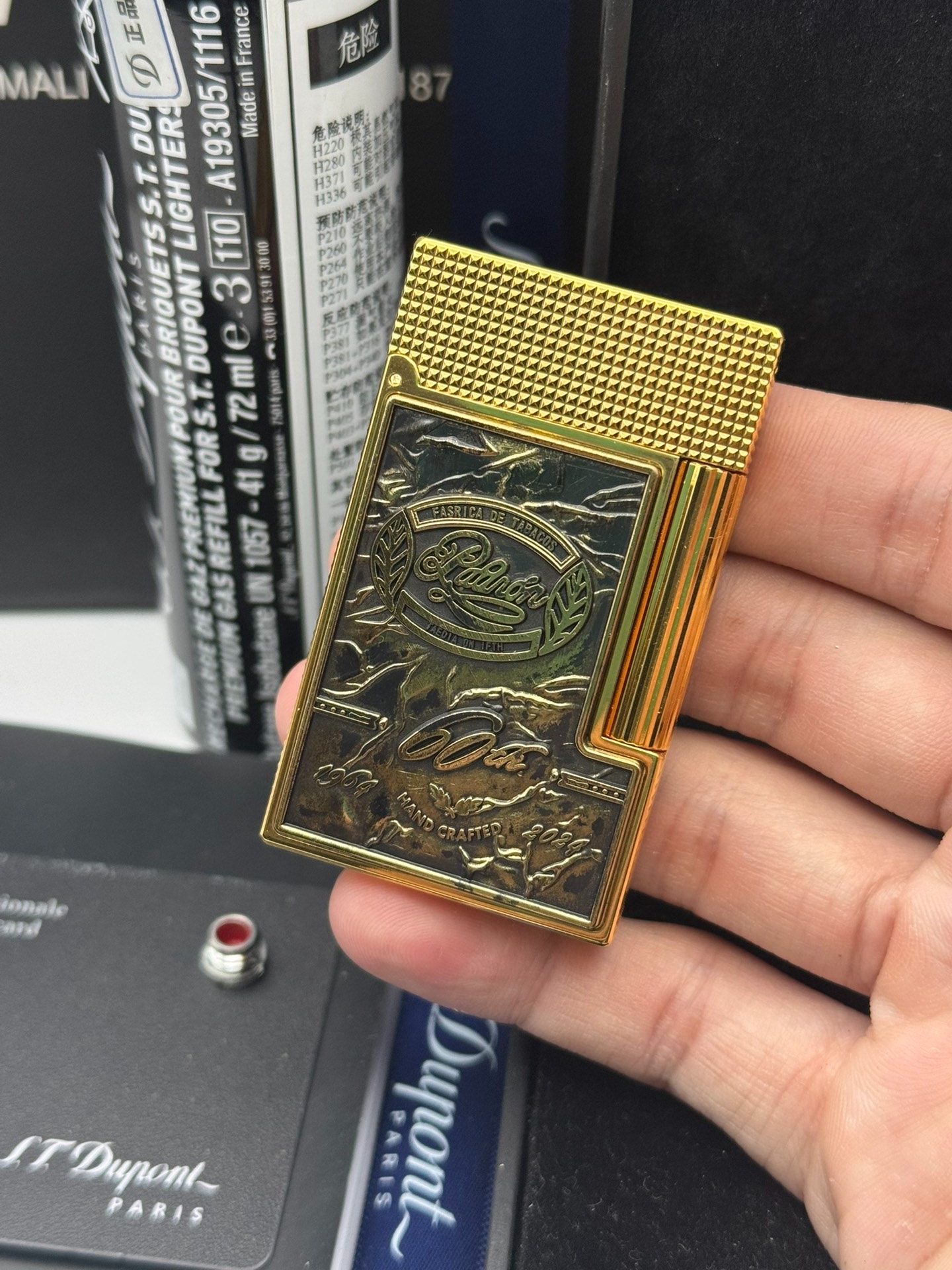ST Dupont Ligne 2 Double Flame Padron 60th Anniversary Limited Edition Solid Brass Lighter