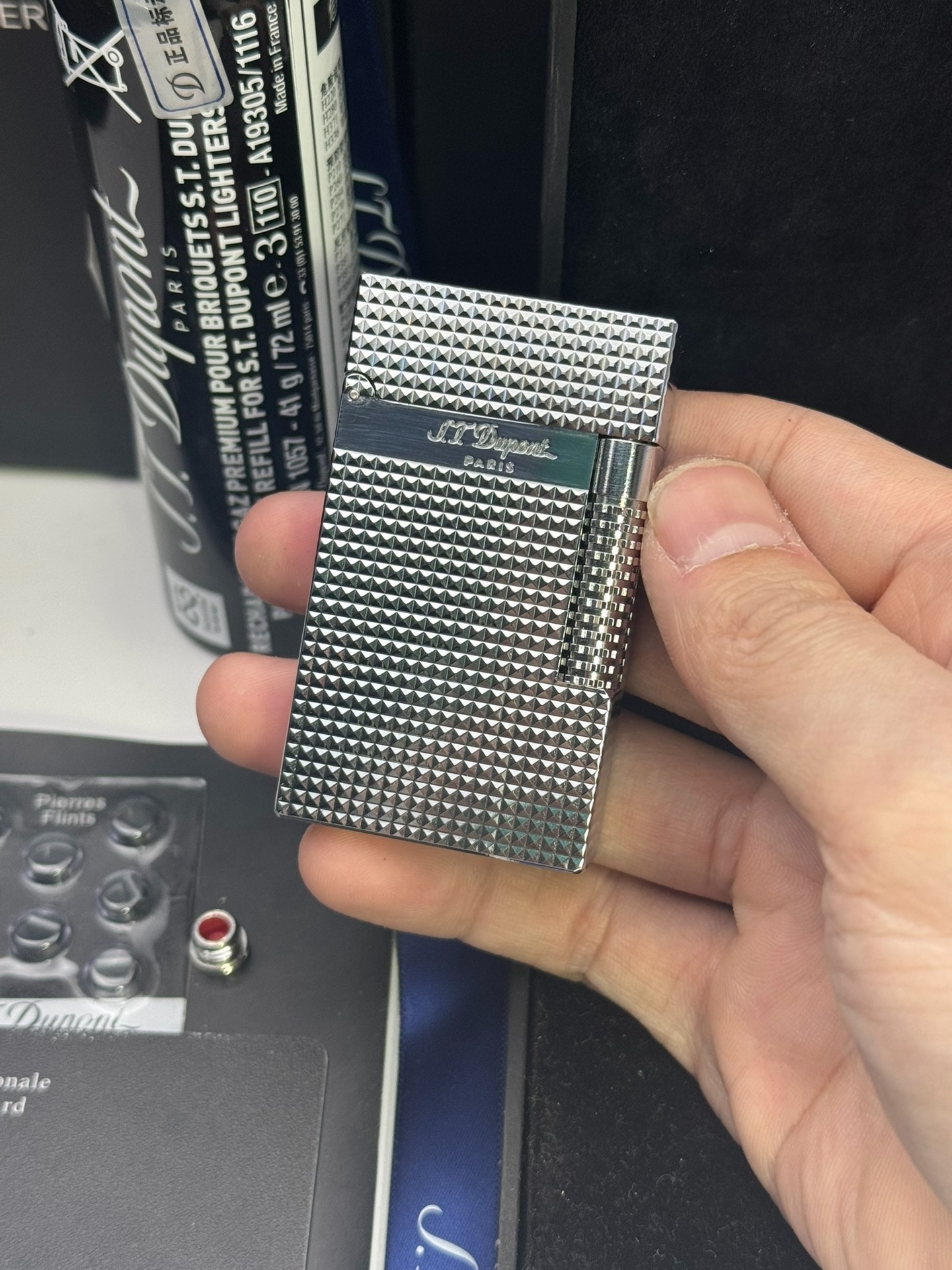 Le Grand Dupont Mixed Diamond Head Butane Lighter | Torch & Soft Dual Flame