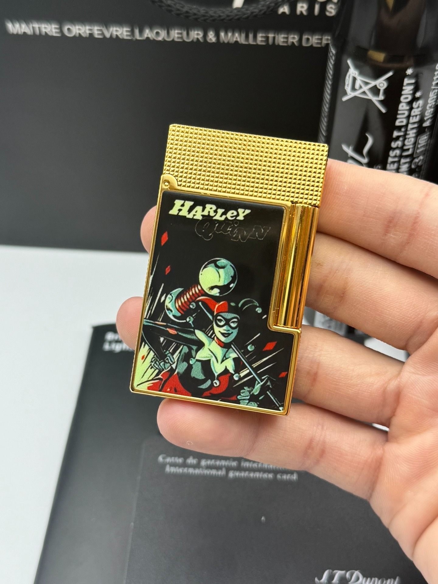 ST Dupont Ligne 2 Dual Flame Harley Quinn DC Limited Edition Lighter
