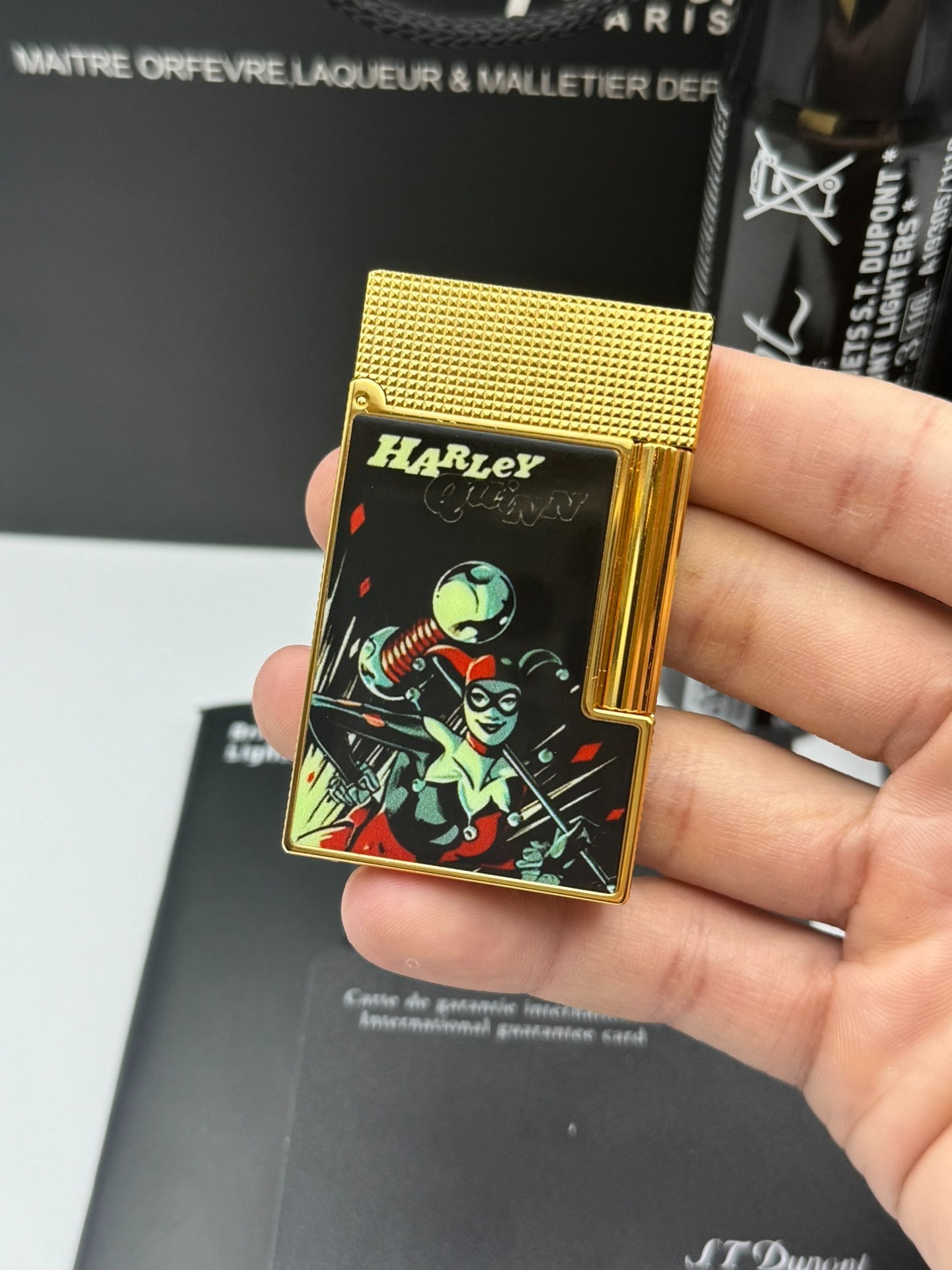 ST Dupont Ligne 2 Dual Flame Harley Quinn DC Limited Edition Lighter