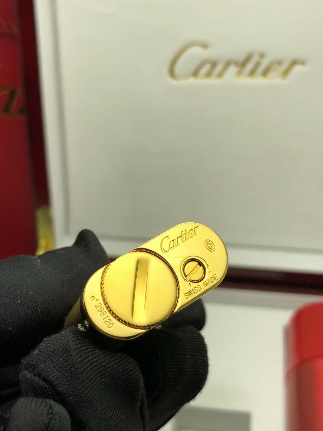 Cartier Lighter Matte Gold Palace-Style Engraved Edition