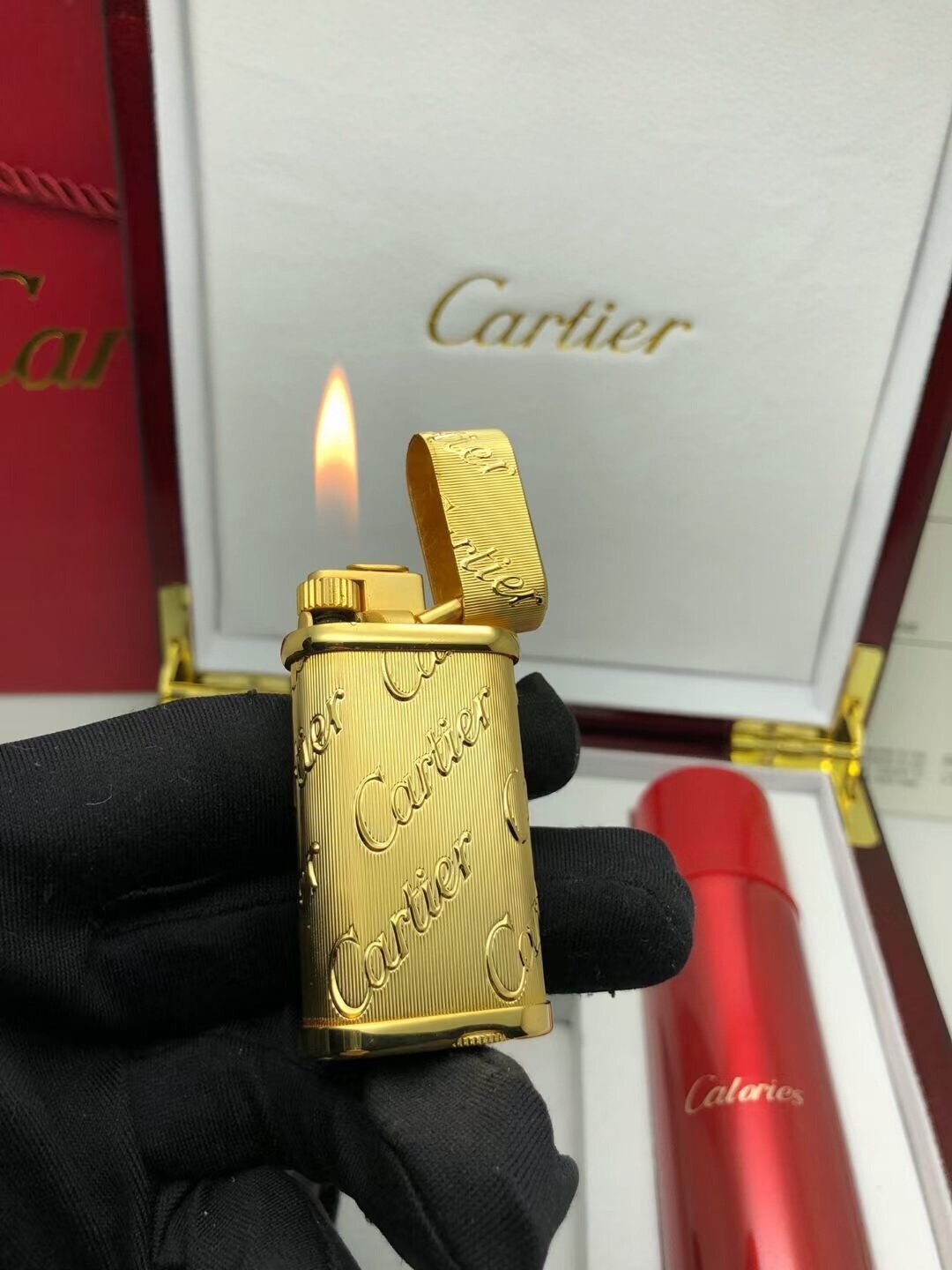Cartier Lighter Gold Signature Engraving Edition