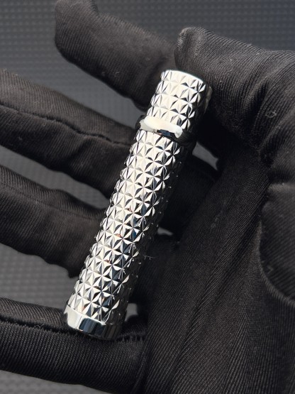 Cartier Lighter Silver Diamond Guilloche Edition With Gift Box