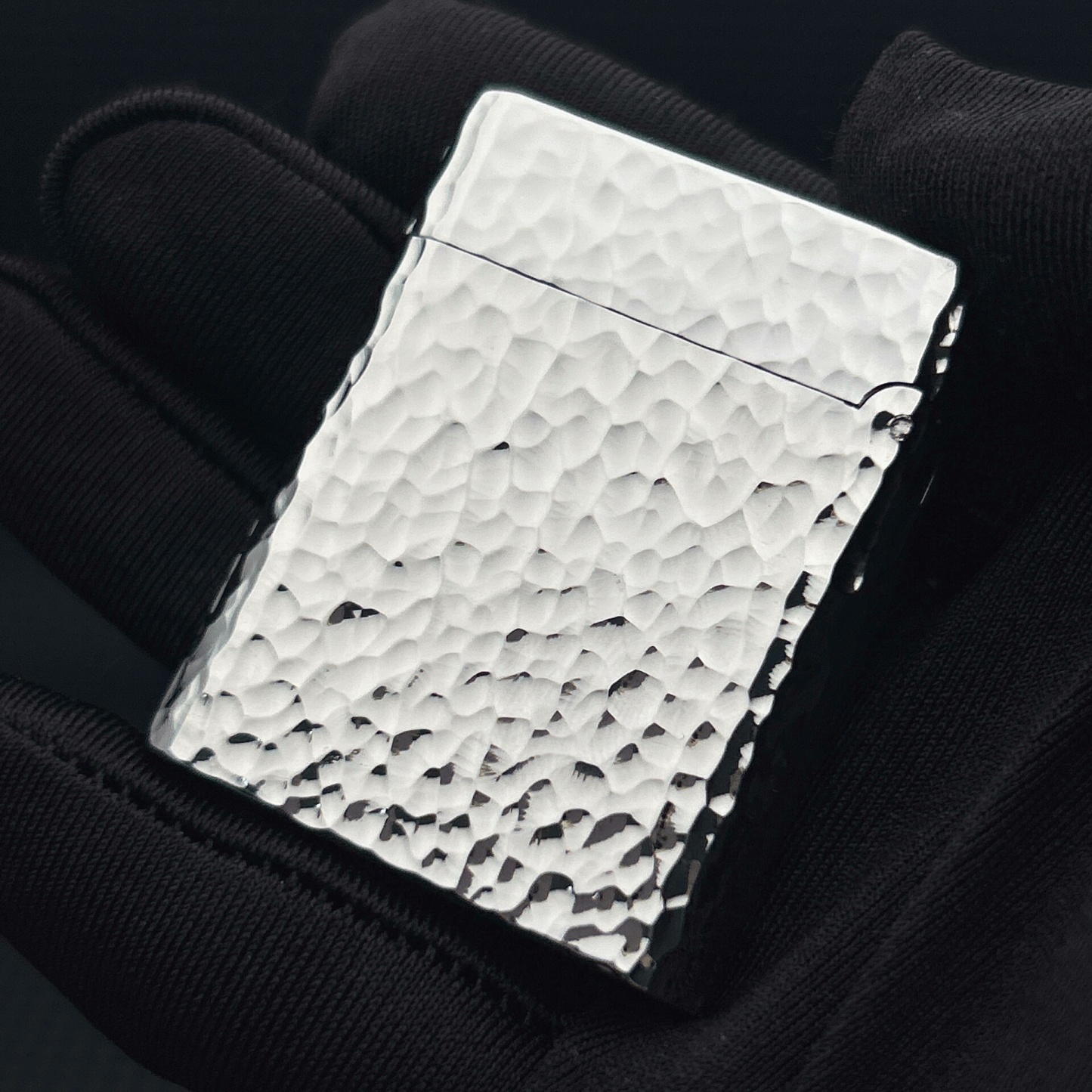 ST Dupont L1 Small Size Silver Meteor Hammered Finish Lighter With Gift Box