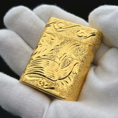 ST Dupont L1 Small Size Gold Dragon & Phoenix Prosperity Edition Lighter With Gift Box