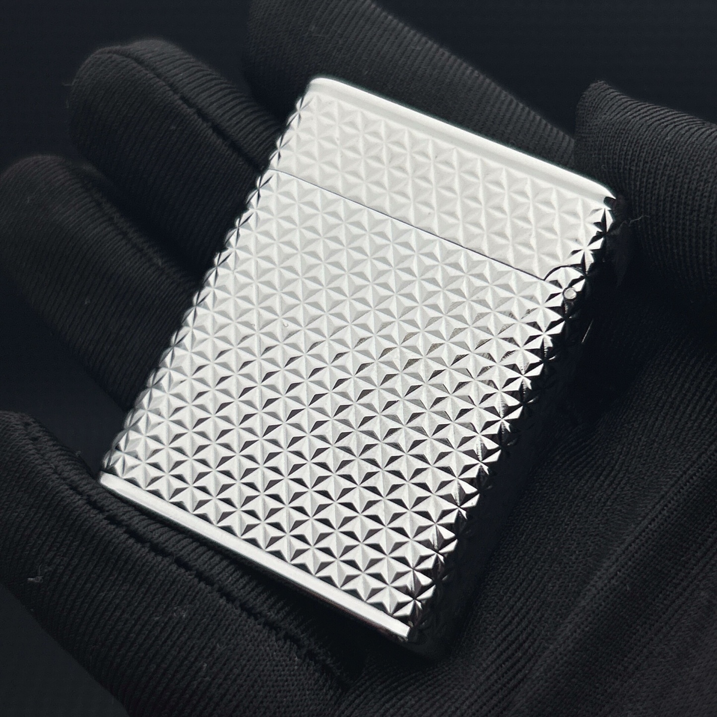 ST Dupont L1 Small Size Silver Sunburst Guilloche Lighter With Gift Box