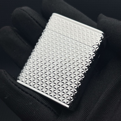 ST Dupont L1 Small Size Silver Sunburst Guilloche Lighter With Gift Box