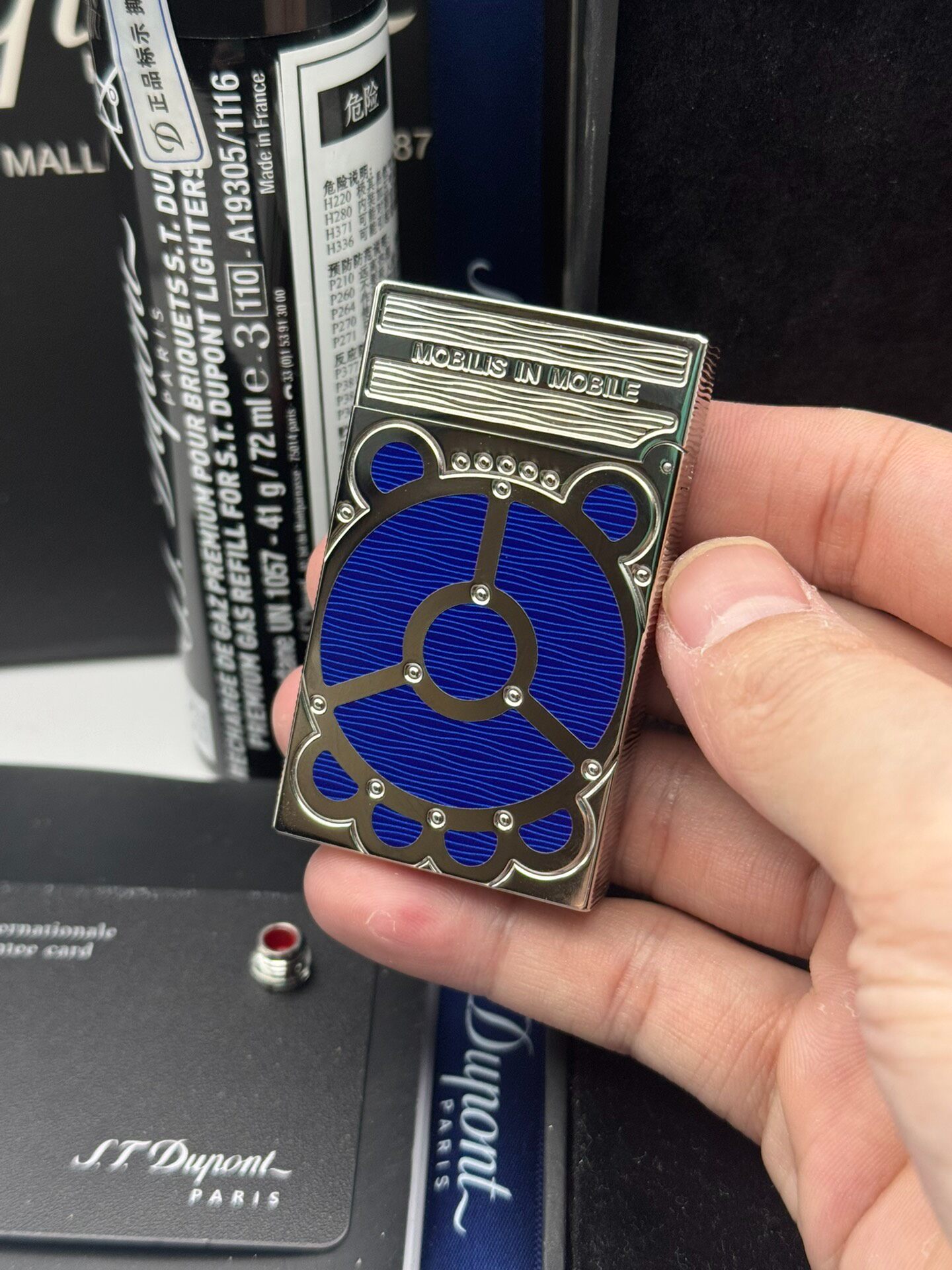 ST Dupont Ligne 2 Double Flame 20,000 Leagues Under the Seas Blue Lacquered Lighter