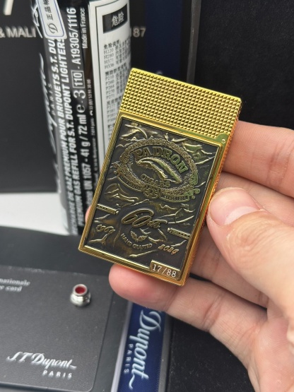 ST Dupont Ligne 2 Double Flame Padron 60th Anniversary Limited Edition Solid Brass Lighter