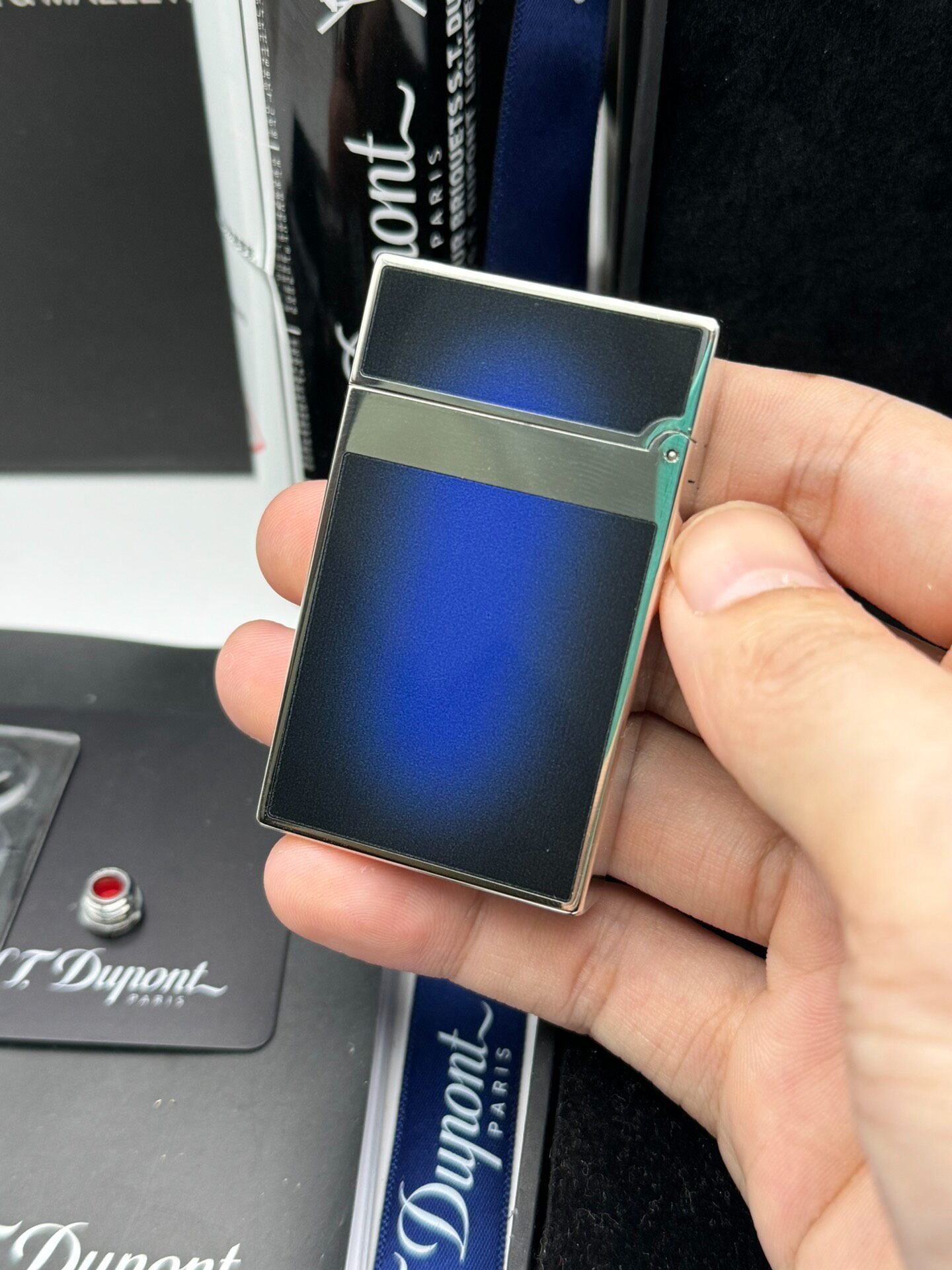 ST Dupont 1953 Purple-Black Dual Flame Butane Lighter | Limited Edition