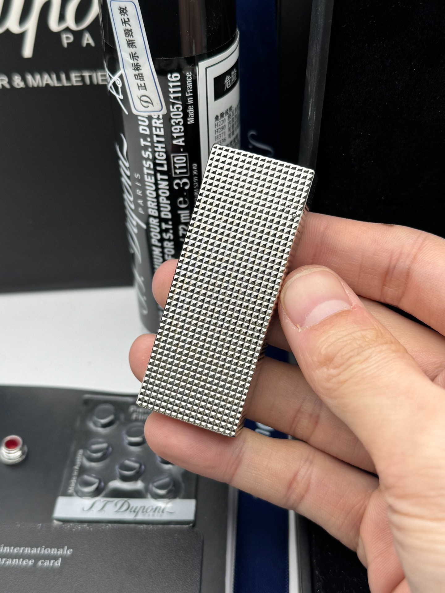 Dunhill Lighter Paris Stud Gold Diagonal Flame butane Lighter