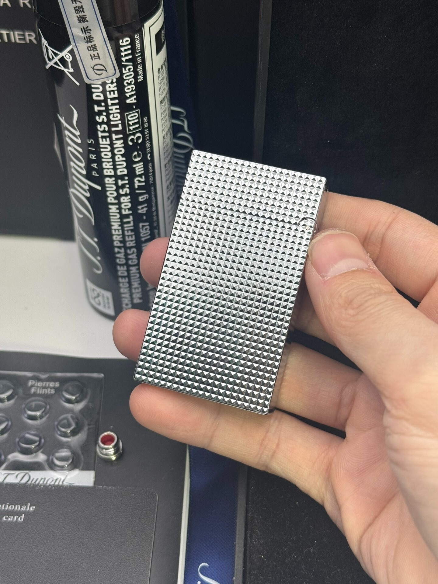 Le Grand Dupont Mixed Diamond Head Butane Lighter | Torch & Soft Dual Flame