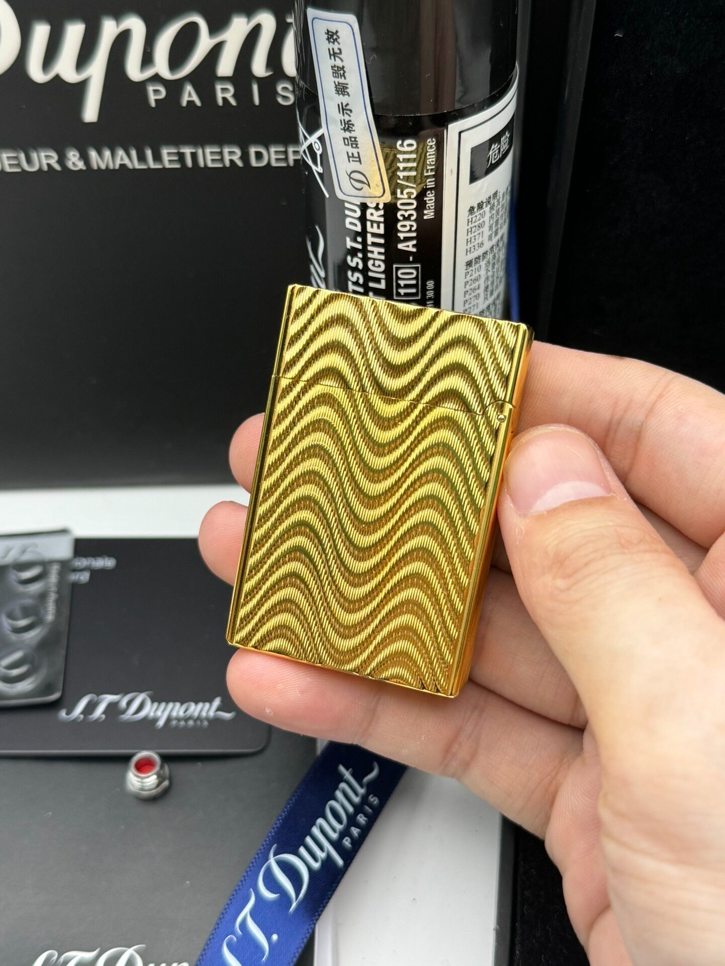 ST Dupont Ligne 2 Small Gatsby Lighter Rose Gold Butane Lighter