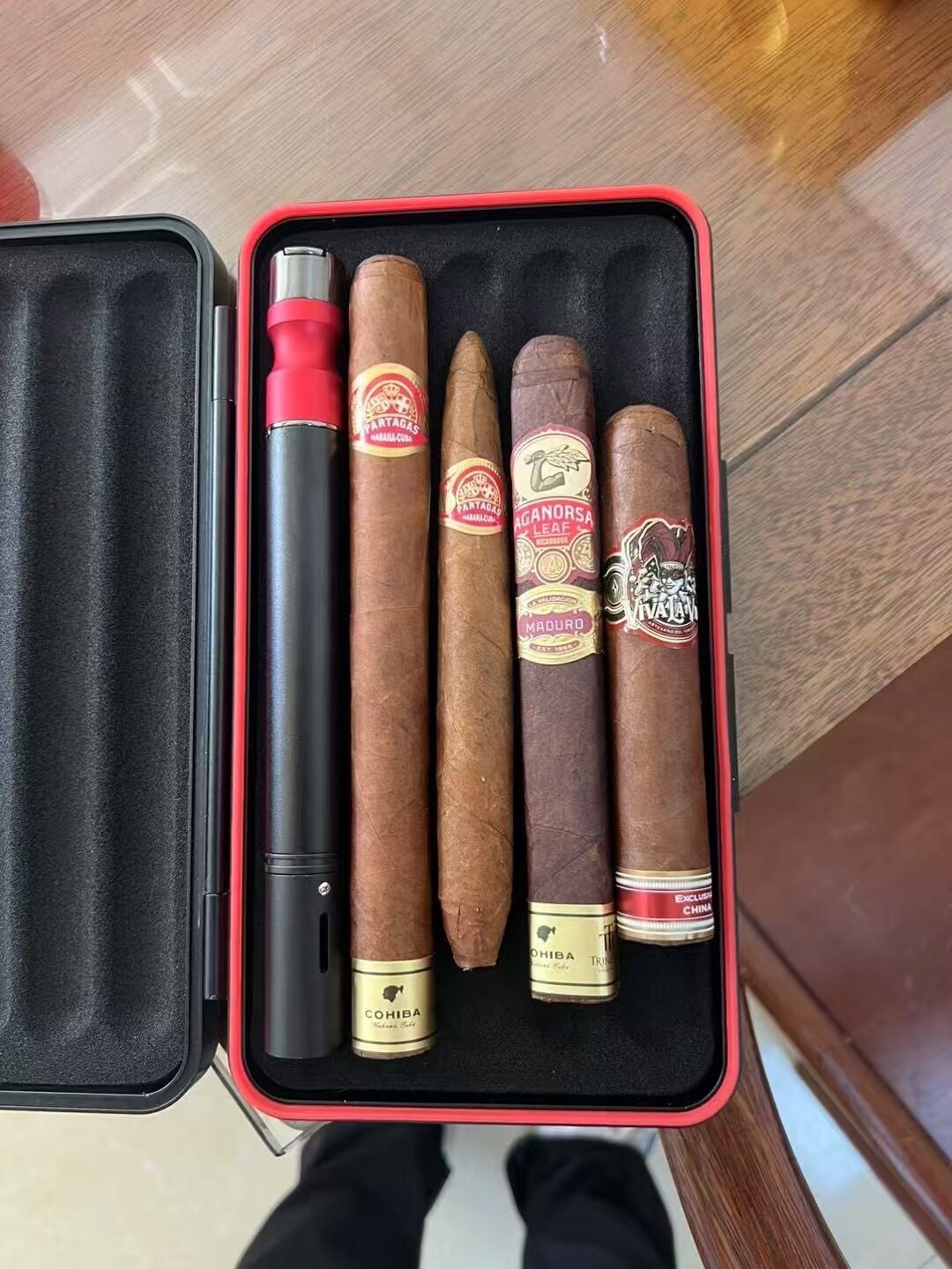 CH 5-Cigar Travel Humidor Case | Waterproof Portable Cigar Storage Box with Gift Packaging