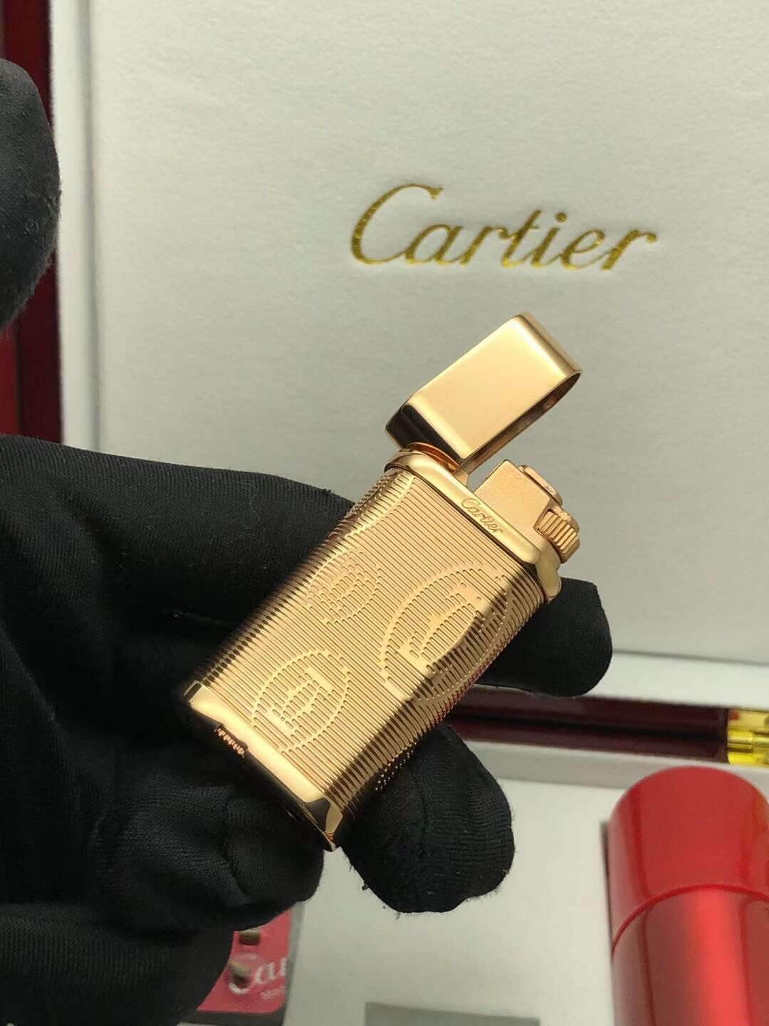 Cartier Lighter Gold Monogram Engraved Edition