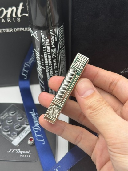 ST Dupont Ligne 2 Dual Flame Vendôme Column Limited Edition Brass Lighter