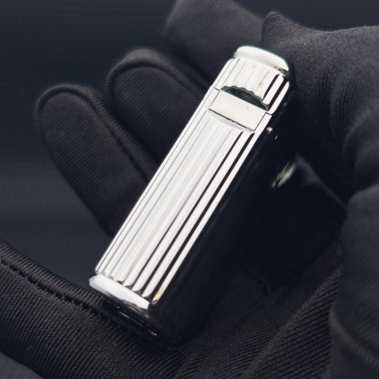 ST Dupont L1 Small Size Silver S.T. Dupont × S.T. Soubrenie Collaboration Lighter With Gift Box