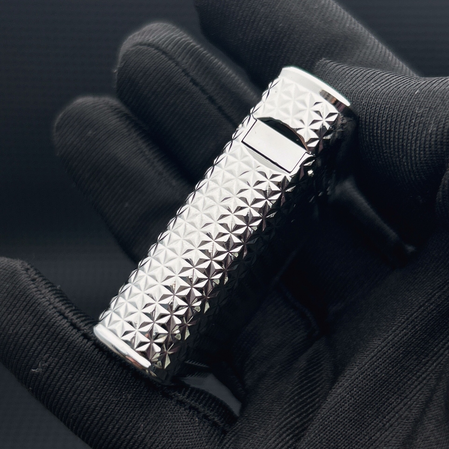 ST Dupont L1 Small Size Silver Sunburst Guilloche Lighter With Gift Box