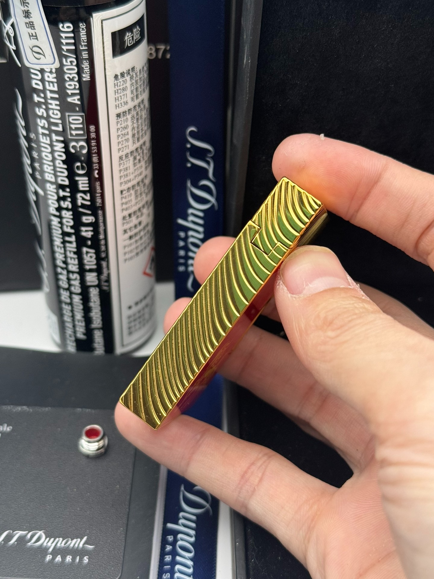 ST Dupont Ligne 2 Year of the Horse Red & Gold Limited Edition Lighter With Gift Box